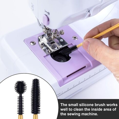 12pcs Nook and Cranny Sewing Machine Silicone Cleaning Brush, 3 Styles Crevice Cleaning Brushes, Cleaning Brushes Small Spaces for Machine Gaps, Computer Keyboards(Orange Purle Red) in Kuwait