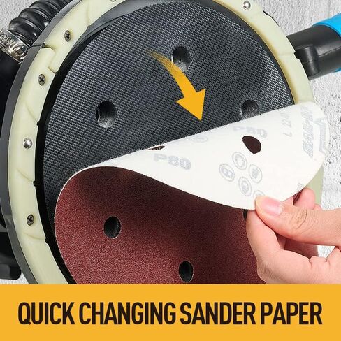 ماكينة صنفرة الحوائط الجافة الكهربائية بقدرة 780 وات مع ملحق فراغ وحزام خلفي موفر للعمالة، 7 سرعات متغيرة 900-1800 دورة في الدقيقة، ماكينة صنفرة أرضية بدون غبار لأرضية سقف الفشار in Kuwait