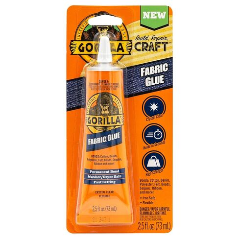 Gorilla Waterproof Fabric Glue 2.5 Ounce Tube, Clear, (Pack of 1) in Kuwait