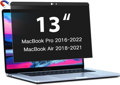STARY Privacy Screen for MacBook Pro 13 Inch (2016-2022,M1/M2) & MacBook Air 13 Inch (2018-2021,M1), Magnetic Anti Glare Blue Light Filter for Macbook Air/Pro 13.3 with Camera Cover in Kuwait