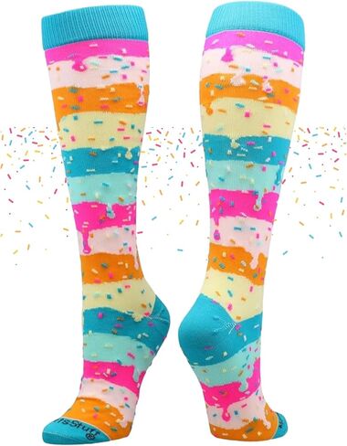 MadSportsStuff Rainbow Sprinkles Socks Over the Calf Length in Kuwait