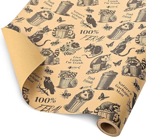 Vnaaem Paw Wrapping Paper 6 Pc Kraft Puppy Dog Wrap Paper Folded Flat for Boys Girls Baby Shower Birthday Holiday Party 19.6 X27.8Inch in Kuwait
