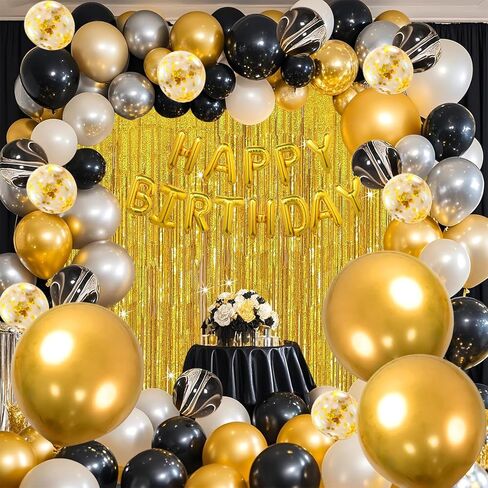 يينكين روز الذهب الذهب بعيد ميلاد سعيد البالونات مع خلفيات الصورة اللامعة روز ذهبية سعيد خلفية عيد ميلاد زخارف لافتة in Kuwait