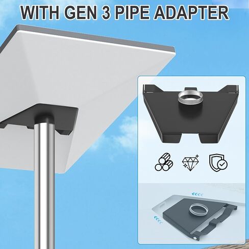 محول أنابيب Starlink Gen 3، حامل عمود Starlink، للطبق القياسي Starlink Gen 3، لوحة تركيب الأطباق القياسية Gen3/V3 Starlink Starlink Gen 3 مجموعة التركيب Starlink in Kuwait