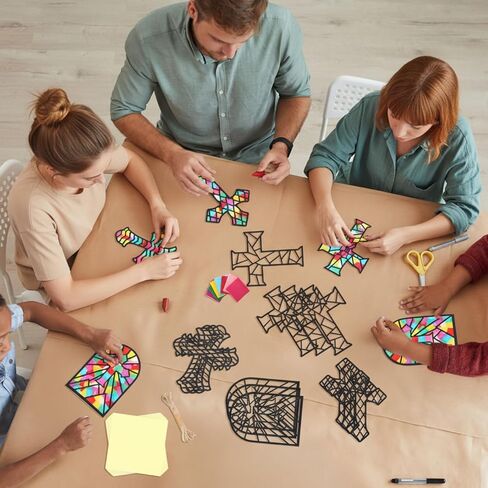 yeaqee 24 Pack DIY Suncatcher Paper Paper Clatse Effect Paper Suncatchers ، 700 PARESSE TISSUE ، Window Art Arts and Lawrss for Party Favors (Butterfly) in Kuwait