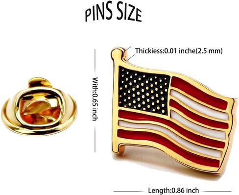 Boutique American Flag Pin Suit lapel flag pins Plated in Kuwait