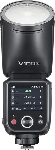 Godox V100 N 100WS شاشة تعمل باللمس Round Head TTL مع نظام X Wireless X Wireless ، وبطارية LI-ION المدمجة ، ومصباح نمذجة LED 10 مستويات متوافقة مع كاميرات نيكون in Saudi Arabia