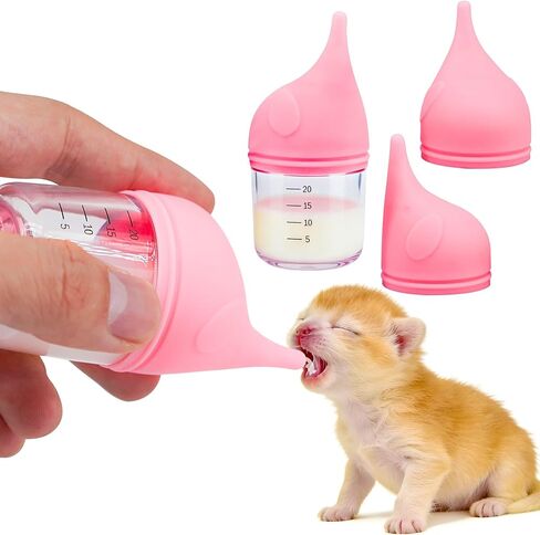Puppy Bottles for Nursing，Kitten Bottles for Nursing，Pet Feeding Bottle，(Yellow - 20ml) in Kuwait