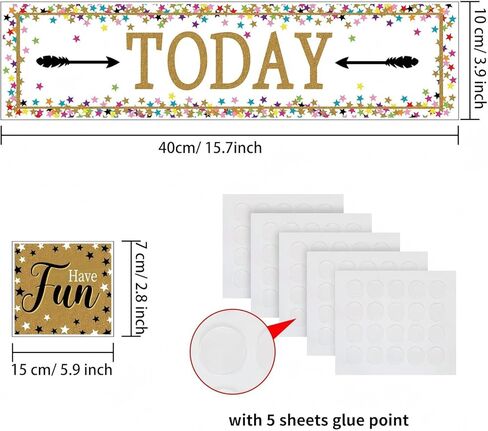 Outus 22 Pitch Classroom Sweet Sweet Gallery Signs ، Confetti and Shine Eucalyptus Bulletin Cards with Glue Point Dots for Bulletin Board Classroom School School School (Confetti Style) in Saudi Arabia