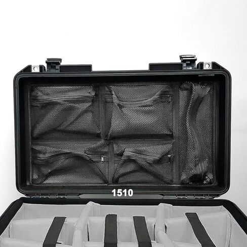 Lid Organizer for The Pelican 1510 Case, 5 Mesh Pockets Design for Storage, Comes with Screws, Fits for 20.87 x 11.42 Inches Internal Case Size Bigger Hard Cases Camera Cases Diving Dry Boxes in Kuwait