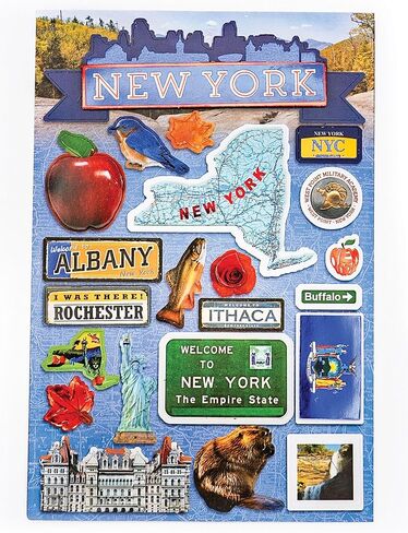 Paper House Productions Travel New York State 2D Stickers, 3-Pack in Kuwait