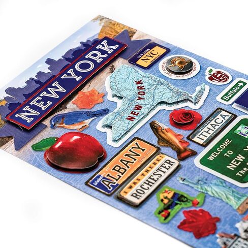 Paper House Productions Travel New York State 2D Stickers, 3-Pack in Kuwait