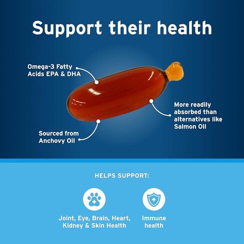 Pet Protect from The Makers of Advantage Omega 3 Supplement for Small Dogs & Cats | 60 Capsules in Saudi Arabia