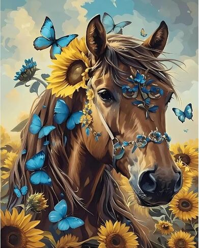 Button Jar Paint by Number Kit for Adults - Stiches Paint by Numbers for Beginner, Acrylic Watercolor Paint by Number Kits, DIY Oil Flowers Painting on Canvas for Home Wall Decor and Gifts 16x20Inch in Kuwait