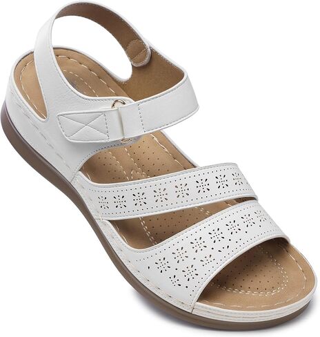 SHIBEVER Women's Wedge Sandals Platform: Comfortable Dressy Arch Support Ankle Strap - Summer Open Toe Women Sandals in Saudi Arabia