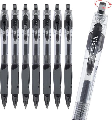 Silent Click Gel Pens For Journaling, Smooth Writing Pen, Blue Gel Ink Medium Point Pens (0.7 mm), Pack of 8 in Kuwait