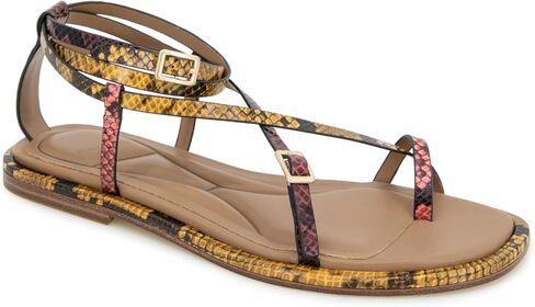 Kenneth Cole New York Women's Paros Flat Sandal, TAN, 7 in Saudi Arabia