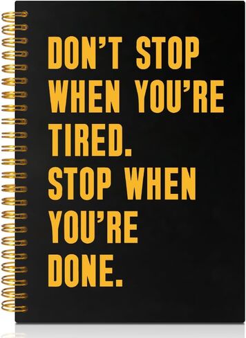 PUVOXHO Don't Stop When You're Tired 160 Blank Pages Spiral Notebook, Motivational Quotes Journal, Mental Health Awareness Gifts for Women Men Boss Leader Supervisor Mentor Coworker Friend BFF in Saudi Arabia