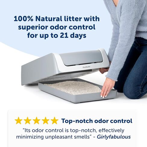 PetSafe ScoopFree Premium Natural Cat Litter, 100% Natural Non-Clumping Cat Litter, 30+ Day Odor Control, No Chemicals, Additives, Dyes or Fragrances, Use with Any Litter Box (8 lb Bag) in Saudi Arabia