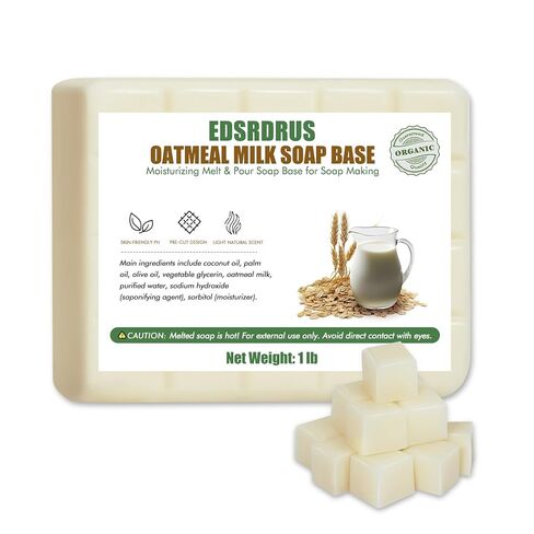 EDSRDRUS 2 lb Shea Butter Soap Base, Melt & Pour, Easy-Cut, Lightly Scented in Kuwait