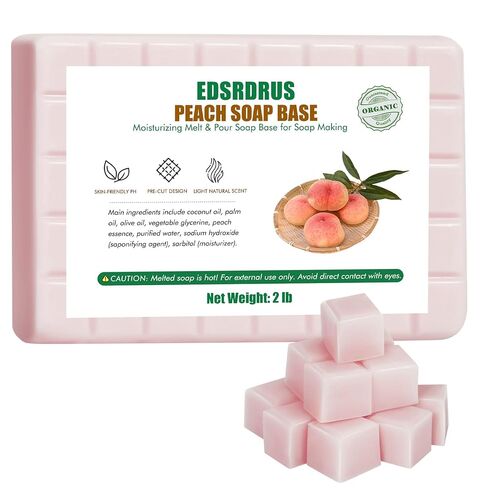 Scent Soap Base DIY Handmade Soap with Goat Milk/Honey/Peach/Cologne/Shea Butter/Aloe Vera/Oatmeal Milk & Coconut Oil, Moisturizing Melt and Pour Soap Base for Soap Making in Kuwait