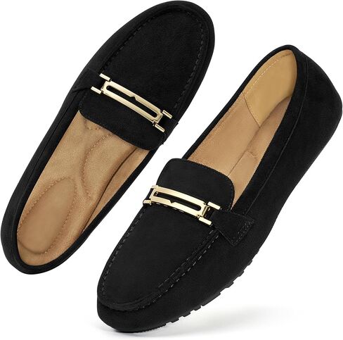 Alicegana Penny Loafers for Women Comfortable - Dress Casual Slip On Flat Shoes for Walking Business Work Driving Office in Kuwait