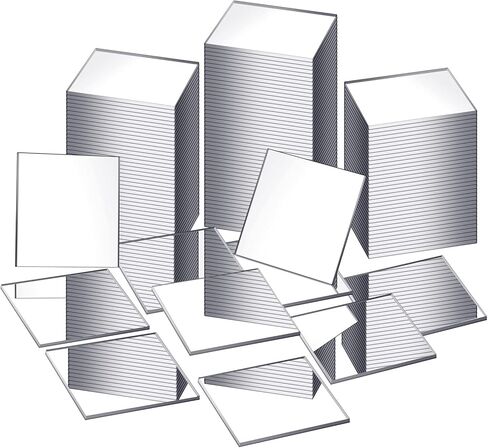 Jetec Mini Size Square Mirror Tiles 1 Inch Adhesive Small Square Craft Mirror Tiles for Crafts and DIY Projects Supplies(1 Inch,200 Pcs) in Kuwait