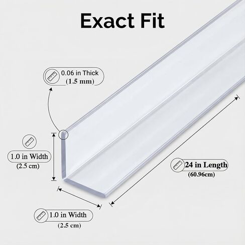 12PCS Clear Self-Adhesive Night Stand Corner Protectors，Corner Guards & Edge Protector for Wall Door Frame Cabinet Baseboard & Door, Table, Stair (16" X 1.0") in Kuwait