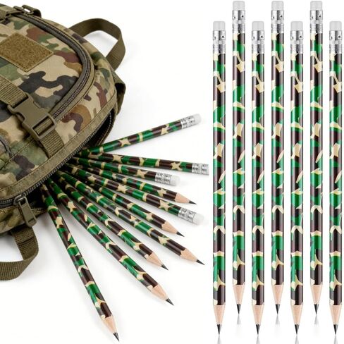 jojofuny 150 Pcs Camouflage Pencil Kids Wooden Pencils Kids Stationary Drawing Pencils Toddlers Pencils Pen Pencil School Supplies Pencil with Eraser Drawing Tool Student in Kuwait