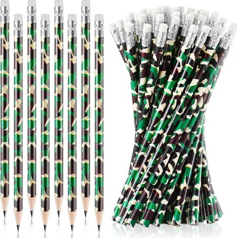 jojofuny 150 Pcs Camouflage Pencil Kids Wooden Pencils Kids Stationary Drawing Pencils Toddlers Pencils Pen Pencil School Supplies Pencil with Eraser Drawing Tool Student in Kuwait
