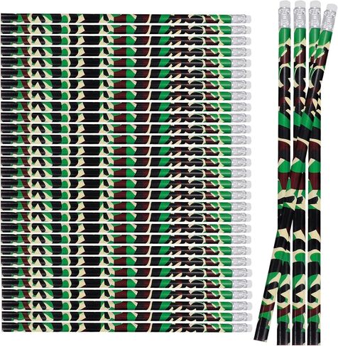 jojofuny 150 Pcs Camouflage Pencil Kids Wooden Pencils Kids Stationary Drawing Pencils Toddlers Pencils Pen Pencil School Supplies Pencil with Eraser Drawing Tool Student in Kuwait