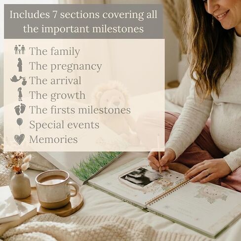 كتاب تذكارية للأطفال-مجلة الحمل وكتاب القصاصات (0-5 سنوات)-ألبوم الطفل المحايد بين الجنسين in Kuwait