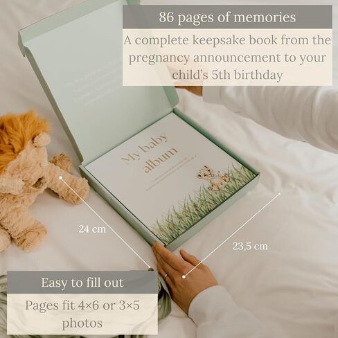 كتاب تذكارية للأطفال-مجلة الحمل وكتاب القصاصات (0-5 سنوات)-ألبوم الطفل المحايد بين الجنسين in Kuwait