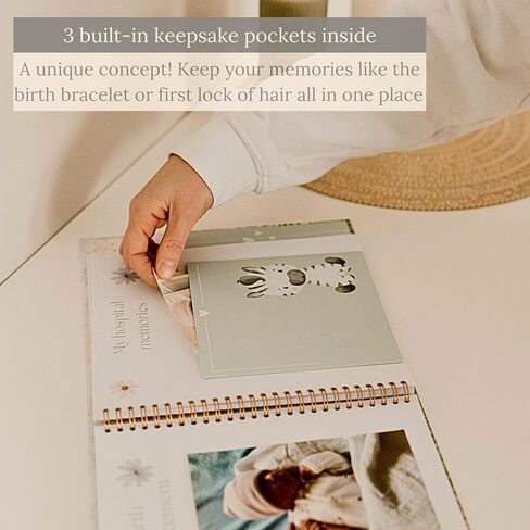 كتاب تذكارية للأطفال-مجلة الحمل وكتاب القصاصات (0-5 سنوات)-ألبوم الطفل المحايد بين الجنسين in Kuwait