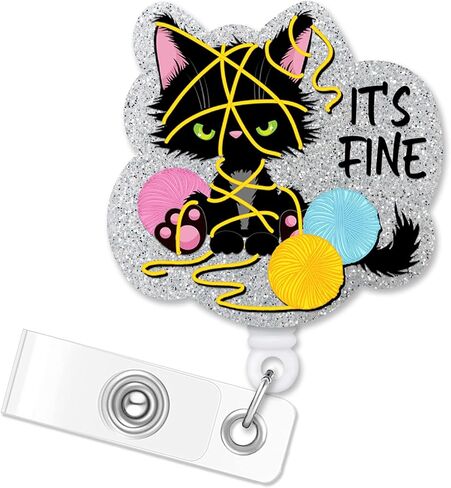 ERHACHAIJIA Stop Screaming I'm Scared Too Retractable Blue Glitter Badge Reel with Clip, Funny EMS ID Badge Holder Gift for Nurses Medical EMT Rn Paramedic First Responder Paramedic Medic Emergency in Kuwait