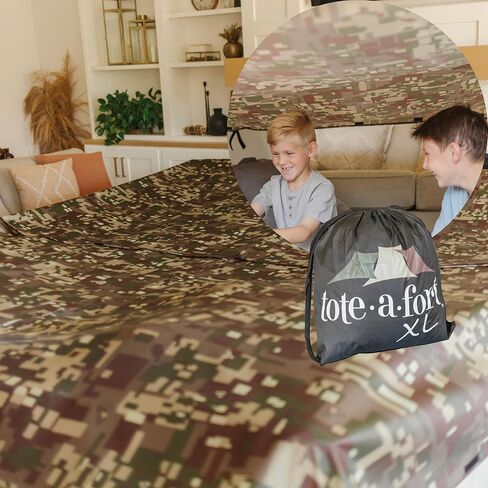 Tote a Fort Starry XL Blanket Fort Building Kit for Kids, 4 Blanket TOTEAFORT Toy, Make a Portable Playhouse, Play Tent Boy and Girl Indoor Outdoor Build Set, STEM Children Toy, Ages 4, 8, 12 + in Saudi Arabia