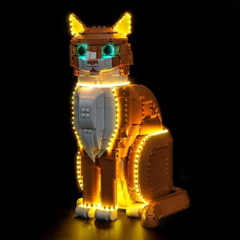 مجموعة مصباح LED تمت ترقيتها متوافقة مع مجموعة بناء Cat Lego Tuxedo ، زخرفة الأضواء متوافقة مع LEGO 21349 (نموذج غير متضمن) in Kuwait