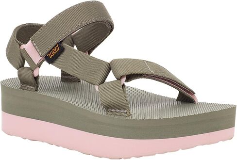 Teva Women's Flatform Universal Sport Sandal, Olive/Whisper, 7 in Saudi Arabia