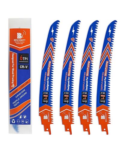Japanese Teeth Reciprocating Saw Blades 9" 4PCS - Curved Edge Wood Pruning Saw Blades 6TPI for Tree Trimming,Wood Cutting,Cr-V Sabre Saw Pruning Blade in Saudi Arabia