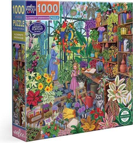 eeBoo Piece & Love: Alchemist's Kitchen - 1000 Piece Puzzle - Adult Square Jigsaw, 23x23, Includes Image Reference Insert, Pieces in Saudi Arabia