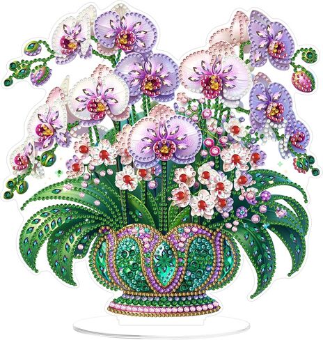 Eiflow Tabletop Diamond Art Painting Kit Cat, 9.4x9.6inch Stand Up Gem Painting Craft Kit for Adults, DIY Acrylic Special Diamonds Painting Desktop Placement Ornament Box Kit in Kuwait