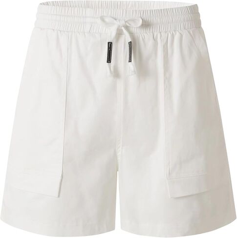 شورت نسائي كاجوال من Vcansion بخصر مطاطي مريح مصنوع من القطن مع جيوب in Kuwait