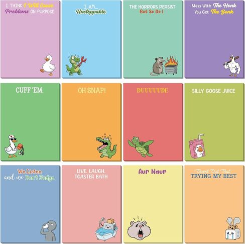 12 Pcs Funny Nurse Sticky Notes Sarcastic to Do List Notepad Cute Self Adhesive Nurse Notepad Office Supplies for Writing Notes Schedules Diary Lists Coworkers Gifts, 3 x 4 Inch(Funny Style) in Kuwait