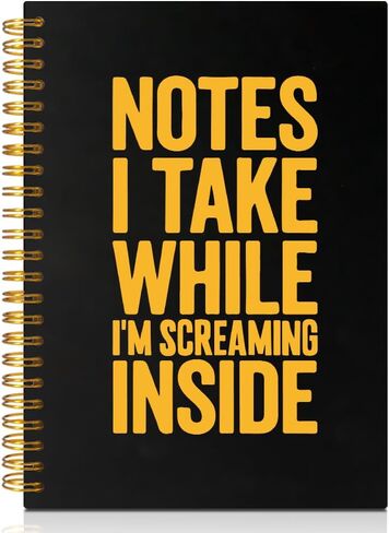 PUVOXHO Notes I Take While I'M Screaming Inside 160 Blank Pages Spiral Notebook, Chrissy Stockton, Coworker Gag Birthday Gifts, Office Pranks Gifts for Boss Leader Mentor Coworker Friend in Saudi Arabia