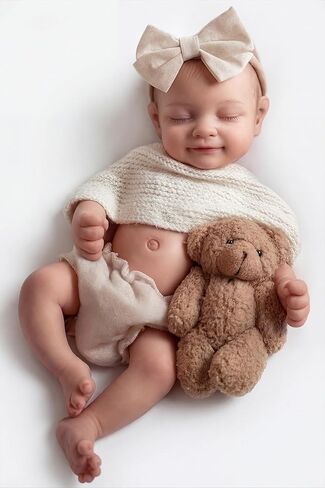 BABESIDE Full Body Silicone Reborn Baby Dolls - 12 Inch (Weight 3 lb) Weighted Full Silicone Realistic-Newborn Baby Doll Real Life Baby Dolls with Complete Accessories & Gift Box in Kuwait