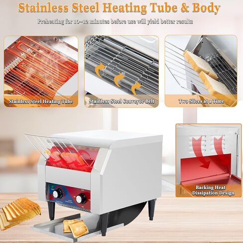 CTJ صانع الوافل التجاري حديد الوافل البلجيكي صانع الوافل الفولاذ المقاوم للصدأ آلة الوافل غير لاصقة مكاوي الوافل المستديرة 110 فولت 1200 وات لمطعم الفندق والمقهى in Kuwait