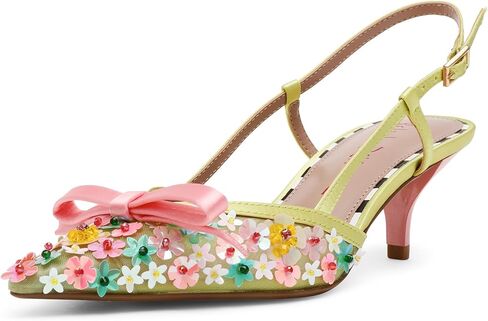 Betsey Johnson Women's Sadyy Pump, Lime Multi, 11 in Kuwait