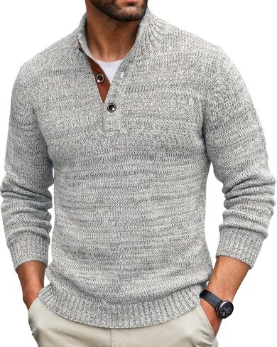 سترة رجالي من Aoysky ذات ياقة واقفة وزر حراري وسترة علوية من نسيج هينلي in Kuwait