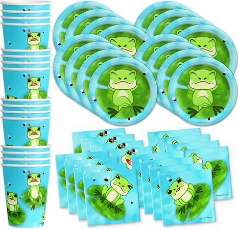 Lizard Birthday Party Supplies Set Plates Napkins Cups Tableware Kit for 16 in Kuwait