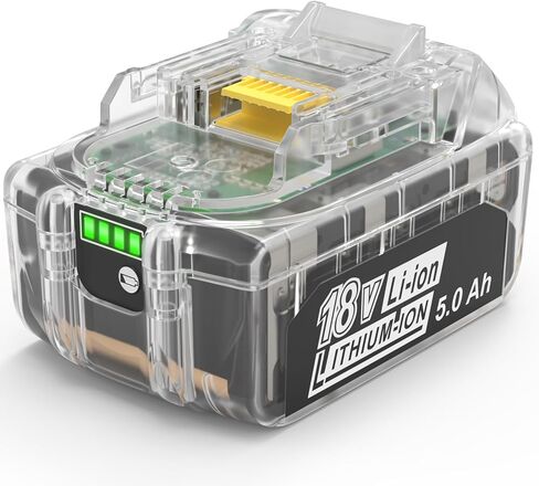 2 Packs 5.0Ah 18V Battery and Charger for Makita,Replacement for Makita 18V Battery Li-ion BL1850B BL1830B BL1840B BL1860B BL1815B,Compatible with makita Battery Charger combo and Power Tools in Kuwait